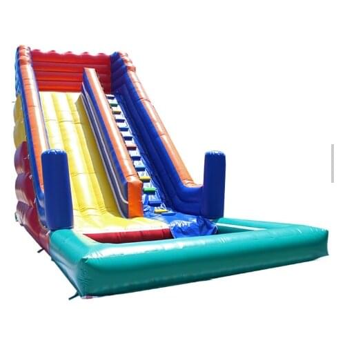 Commercial water slide pool inflatable water slide with pool for sale