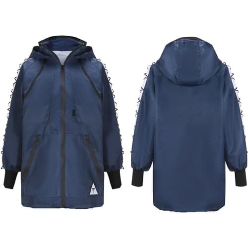 Anime Twisted-Wonderland Hercules Idia Cosplay Costume Adult Women Men Jacket Outfits Navy Blue Hoodies Sportwear Halloween Cos