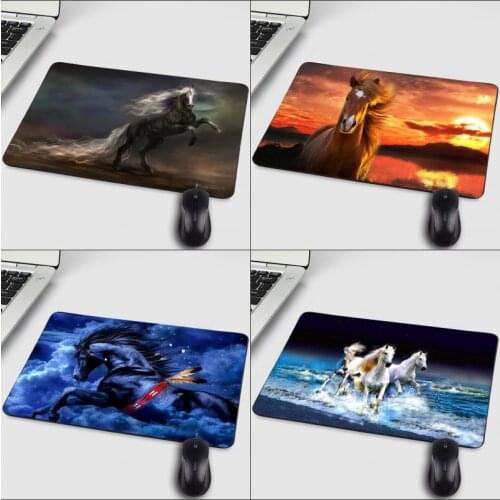 Mairuige Beautiful Cool Horse Pattern Animals Mousepad Pet Cat Dog Creative Printed Mouse Pad for Game Player Gaming Tablemat