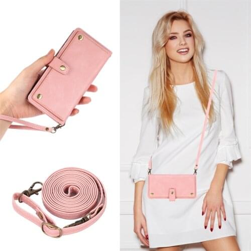 Wallet Strap Case for Samsung A52 72 32 12 A30S 50 70 A51 71 31 11 21 10 20 A21S 40 41 Crossbody Card Holder Stand Leather Cover