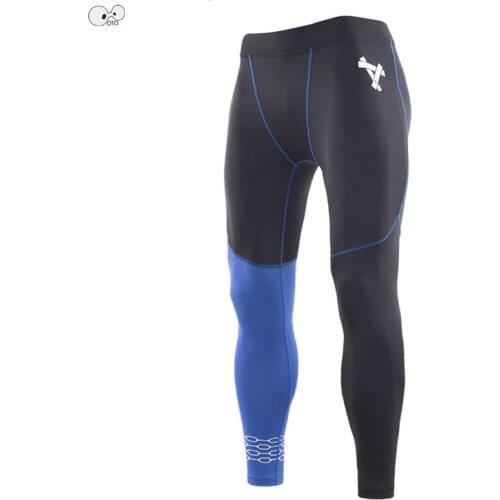Mens Soccer Training Pants Fitness Sport Leggings Patchwork Compression Pants Running Tights Men Gym Jogging Trousers Sportswear