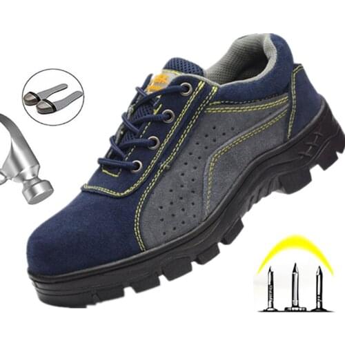 Mens Safety Shoes Boots winter Work shoes with steel toe men Working shoes Indestructible Shoes Puncture-Proof Work Sneakers