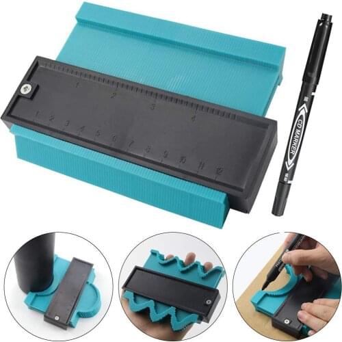 2 Pcs Plastic Gauge Contour Profile Copy Gauge Duplicator 5 Width Wood Marking Tool Set Tiling Laminate Tiles General Tools