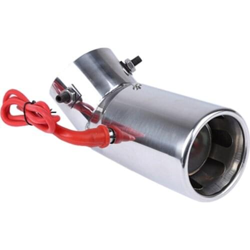 Exhaust Muffler Tip Pipe with LED Light Universal Vehicles Bolt-on to Car Modified Single Outlet Tail Throat