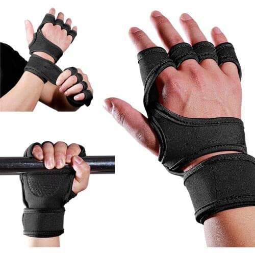 New Fit Gym Gloves - Full Palm Protection & Extra Grip - Cross Training Cross fit Power lifting Wrist Support
