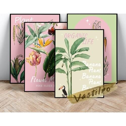 Plant Poster, Nordic Minimalist Color Wall Art, Health Vegetables Art Prints, Living Room Kids Bedroom Wall Stickers, Idea Gift