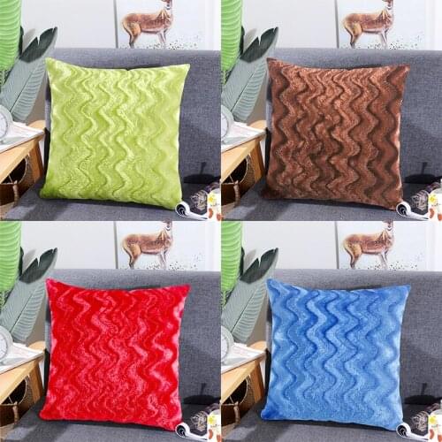 Plush Yellow Decorative Cushion Covers For Home Decor 45X45CM Pillow Cases Nordic Throw Covers