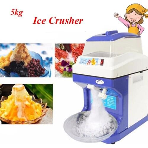 1pc Practical Snow Ice Maker 220V/110V Large Commercial Ice Crusher with 5kg Electricity Ice Storage Capacity Model 189