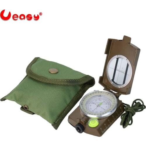 Ueasy Professional Military Army Metal Sighting Compass Clinometer Camping Outdoor Tools Multifunction Compass