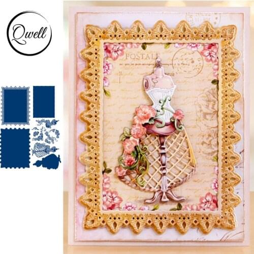 QWELL Rectangle Frame Model Metal Cutting Dies for Scrapbooking and Card Making Paper Embossing Craft New 2019 die cuts