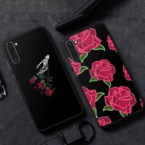Glowing rose in the dark Phone Case For Samsung A51 A32 A52 A71 A50 A12 A21S S10 S20 S21 Plus Fe Ultra