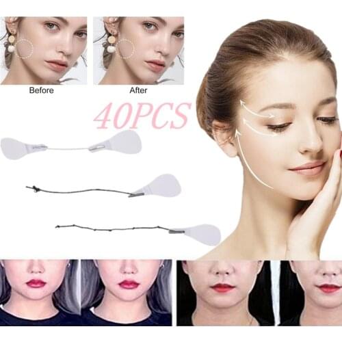 40 Pcs/Set Cheek Chin Beauty Women Makeup Invisible V-Line V Face Shape Stickers Skin Care Tools V-Shape Lift Tape For Face
