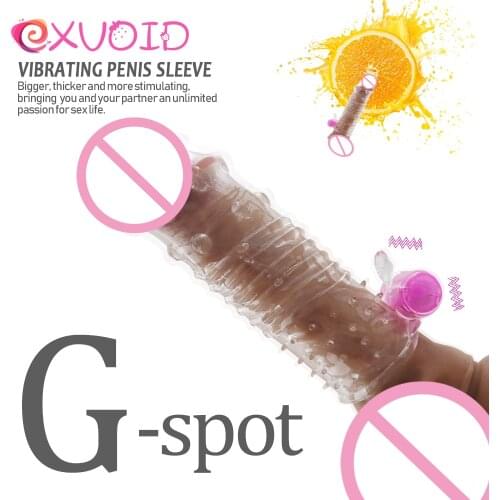 EXVOID Vibrating Cock Ring Vagina Stimulate Penis Extender Enlarger Clitoris Stimulate G-spot Massager Penis Ring Vibrator