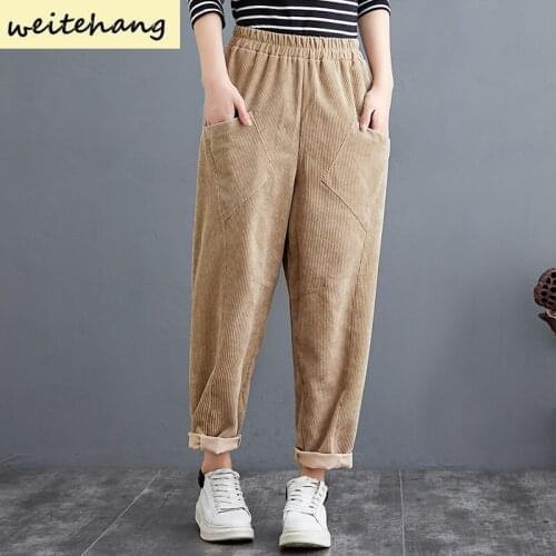 Женские вельветовые брюки Weitehang China At AliExpress