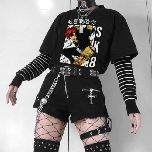 Janpanese Anime sk8 the infinity t shirt for Women Girls Kpop Kawaii Cute Harajuku y2k tops Japan femme reki egirl