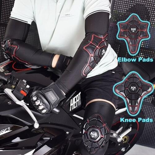 MJMOTO Motorcycle Elbow Protector Moto Cycling Knee Protector Gear MTB Riding Knee Pads Guard Bike Outdoor Sports