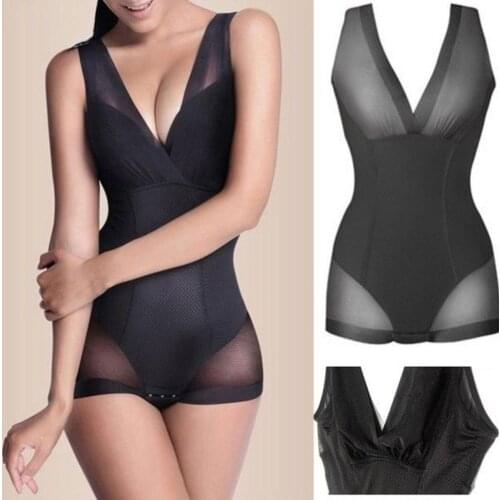 Women Waist Trainer Underwear Summer Skinny Belly Body Shaper Underwear Seamleass Slimming Women Bodysuits Skin Black Plus Size