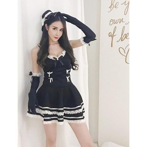 Ladies Sexy Lingerie Hot Sheer Naughty French Maid Uniform Temptation Underwear Outfit Erotic Lingerie Sexy Halloween Costumes