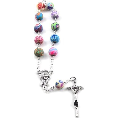 1 Piece Colorful Polymer Bead Decade Rosary