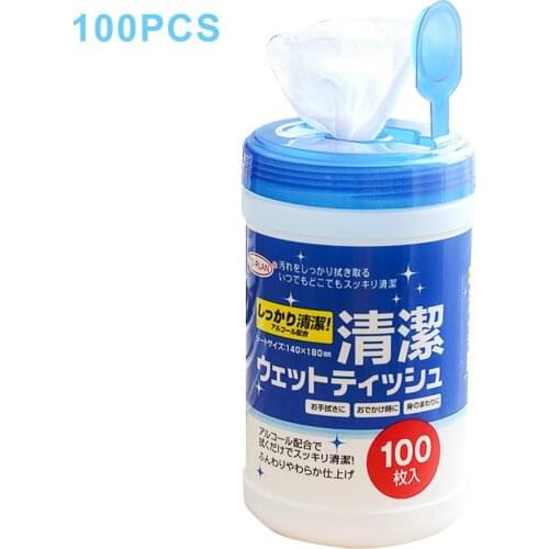 100 Sheets Disposable Portable Car Cleaning Wipes Wet Towel Dispenser Napkin Home/Car Mini Tissue Paper For Hand Portable