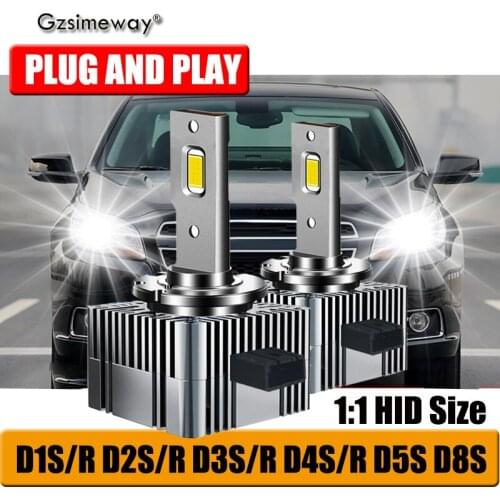 2PCS D1S D3S Led Headlight 70W 30000LM HID D1R D2S D4S D2R D4R D5S D8S Canbus 1:1 Mini Car Light Turbo Headlamp Automobiles Bulb