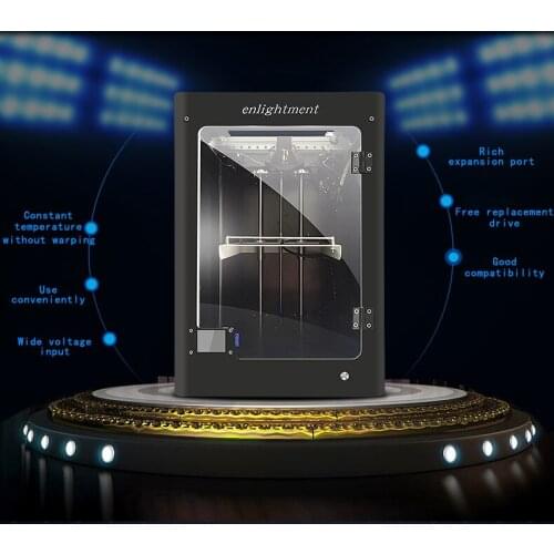 Flame 3D Printer Industrial Grade Large Size Home DIY Child Toy Desktop All Metal Black