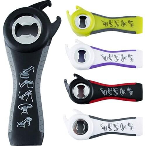 5 in 1 Multifunction Can Opener Stainless Steel Beer Bottle Opener Super Good Jar Opener Creative Kitchen Tool