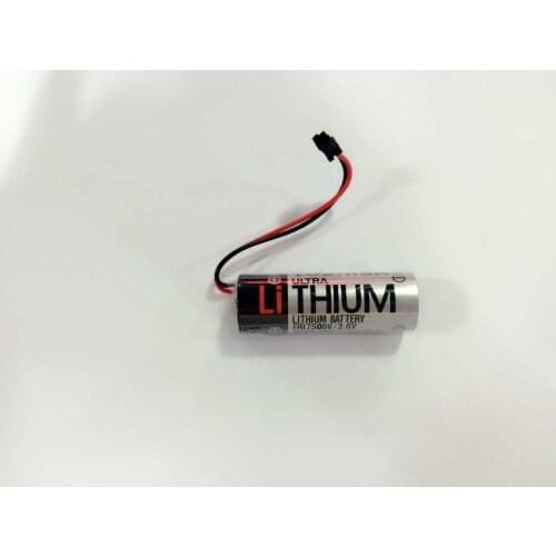 Free Shipping 10PCS 100% Original New ER17500V ER17/50 CS1W-BAT01 3.6V 2700mAh PLC Lithium Battery With Black Plug