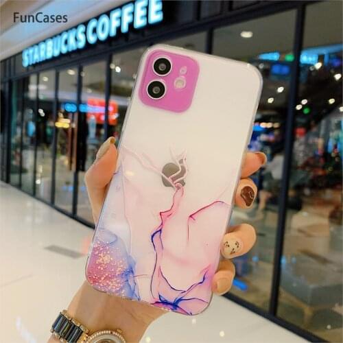 Colour Soft Silicone Protector Cover For carcaso Apple iPhone 7 Marble sFor Apple iPhone etui 8 SE 2020 Aksesuar Phone Cases