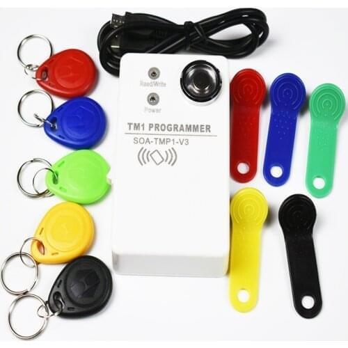 TM RFID Copier Duplicator Handheld RW1990 TM1990 TM1990B Ibutton DS-1990A I-Button 125KHz EM4305 T5577 EM4100 TM Card Reader