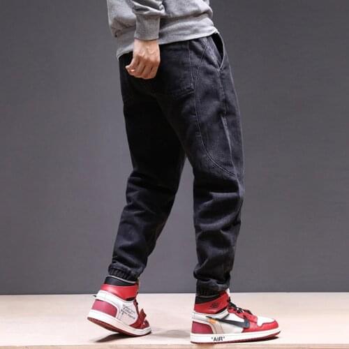 Plus Size 28-44 Newly Designer Fashion Men Jeans Loose Fit Denim Cargo Pants Hombre Streetwear Hip Hop Joggers Wide Leg Trousers