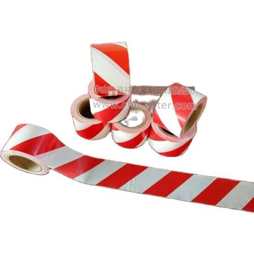Red-White Barricade Tape No Adhesive Barricade Tape Poly Safety Warning Tape In Stock Factory Spot Sell