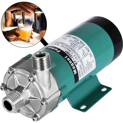 Magnetic Brewing Beer Pump Stainless Steel Head 1/2 MPT 2800 RPM 19LPM (5GPM)