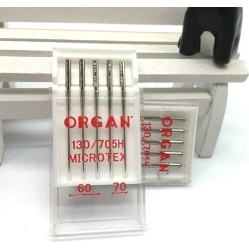 Organ brand HAX1 Domestic Sewing Needles 130/705H MICROTEX FOR Microfabrics Silk