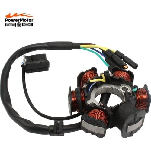 Motorcycle Magneto stator Upper OR Lower DC Stator Coil 6 Stage Group Interpolation Generator For 50cc-125cc Engines