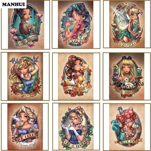 New DIY diamond painting cross stitch picture rhinestone full square diamond mosaic Cartoon girl series home decoration MH408