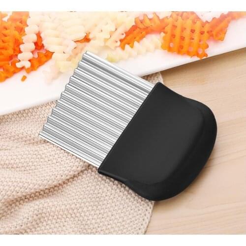 French Fries Cutter Vegetable Potato Chips Making Peeler Wavy Edged Knife Fruit Shredder Slicer Kitchen Tool Accessories