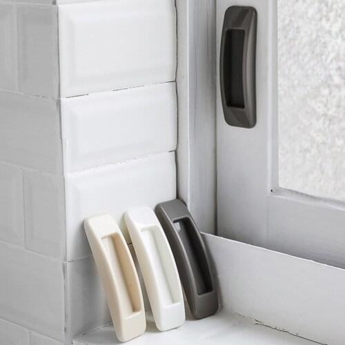 Door Handle 2pcs/lot Paste Open Sliding Door Handles for Interior Doors Window Cabinet Drawer Wardrobe Self-adhesive Handle