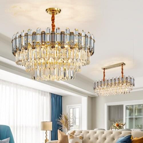Modern LED Chandeliers Lighting Luxury Iron Cryslal Indoor Lighting Fixture Home Decoration Bedroom Living Room Lamps Lustre