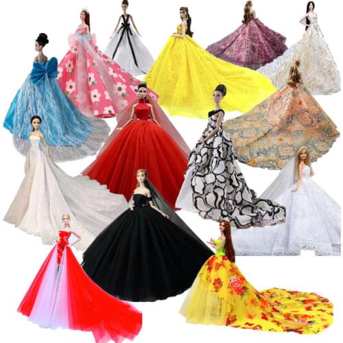 1:6 Fashion Doll Clothes Princess Wedding Dresses for Barbie Clothes Outfits Party Gown Vestidos 1/6 BJD Dolls Accessories Toys