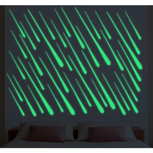 YRHCD DIY Meteor Strips Luminous Stickers for Babies room Decor Personality Fluorescent Minimalist Bedroom Decoration wallpaper