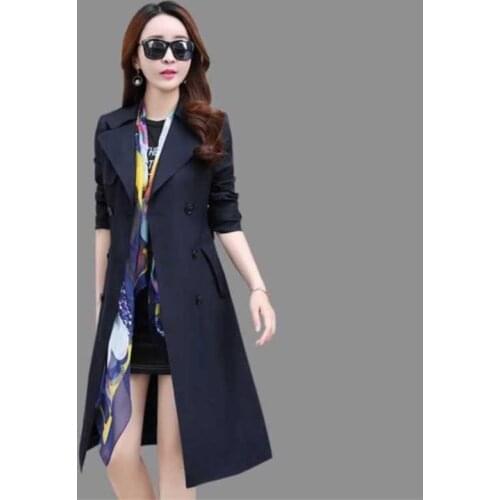 Spring Autumn Trench Coat Slim Single Breasted Trench Coat Woman Trench Coat Long Women Windbreakers Plus Size Overcoat