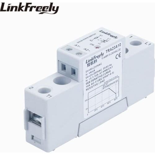 TRA23A10 10A Solid State Relay Board Module SSR AC AC 90-250VAC Input Output 24-280VAC Mini Smart Voltage Control Relay Switch