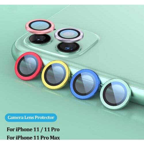 Camera Lens Protector For iPhone 11 Pro Max Metal Glass Camera Protector For iPhone 11 iPhone 11 Pro Protective Ring Cover