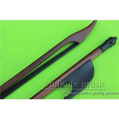 X-0024 # One-Violin-Bow-Baroque-Model-Ebony-Fr o g-Sandalwood-Round-Stick-New-4-4