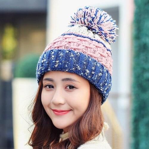 Women Knitted Hat Female Winter Wool Beanies Thickened Warm Hats 2018 New Casual Cap female Hat Chapeau El sombrero IL Cappello