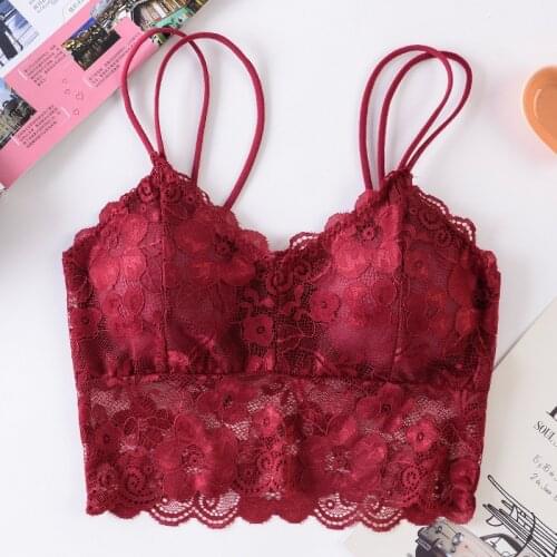 2019 Elastic Joint Bralette Sexy Lingerie Bra Top Clothes Making Wirefree Intimate Female Free Size Bra Red Black White
