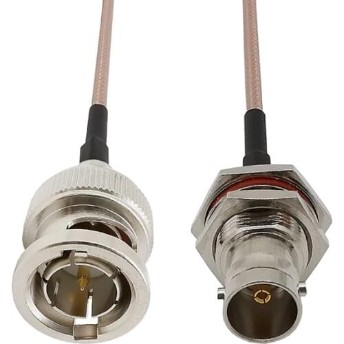 1Pcs BNC Male to BNC Female Bulkhead 75 Ohm RG179 Extension Cable Connector for HD-SDI 3G-SDI Vedio Camera Monitor Recorder