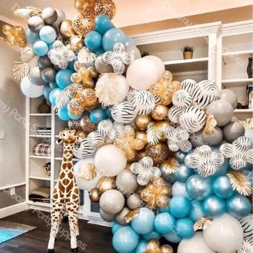 10pcs Animal Printed Cow Tiger Zebra Leopard Latex Balloon Jungle Theme Birthday Wedding Decor Summer Party Baby Shower Supplies