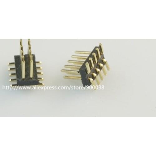 100 pcs 2x5 P 10 Pin 1.27 mm Male PCB Header Dual row Straight PCB SMT male Pin Headers gold flash Rohs Lead free Surface Mount